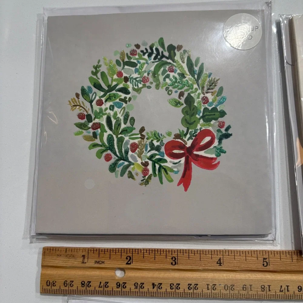 3 Christmas Winter Wreath Unicorn Pop Up Greeting Cards Holiday Mantel Snowflake